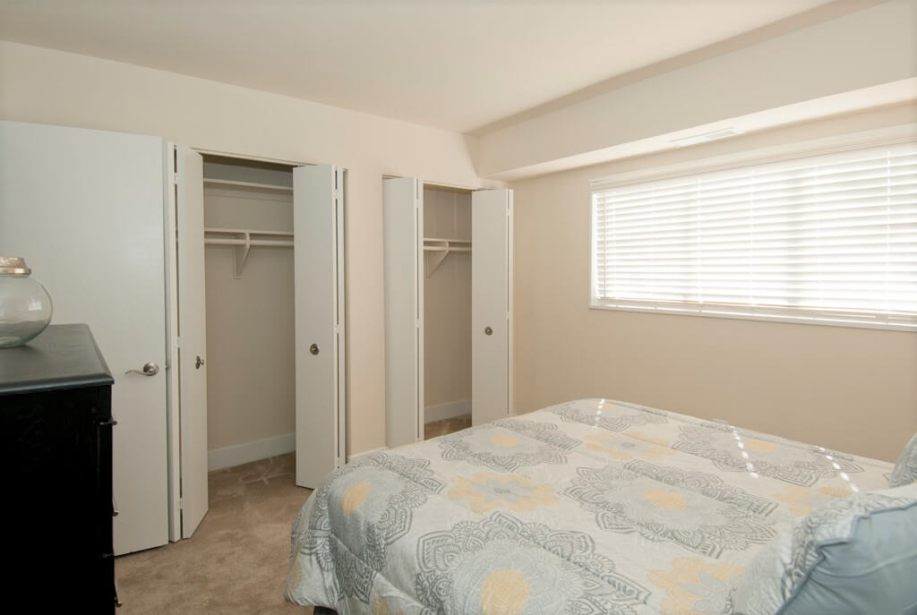 bedroom with two closets auden place apartments Glenmont Metro