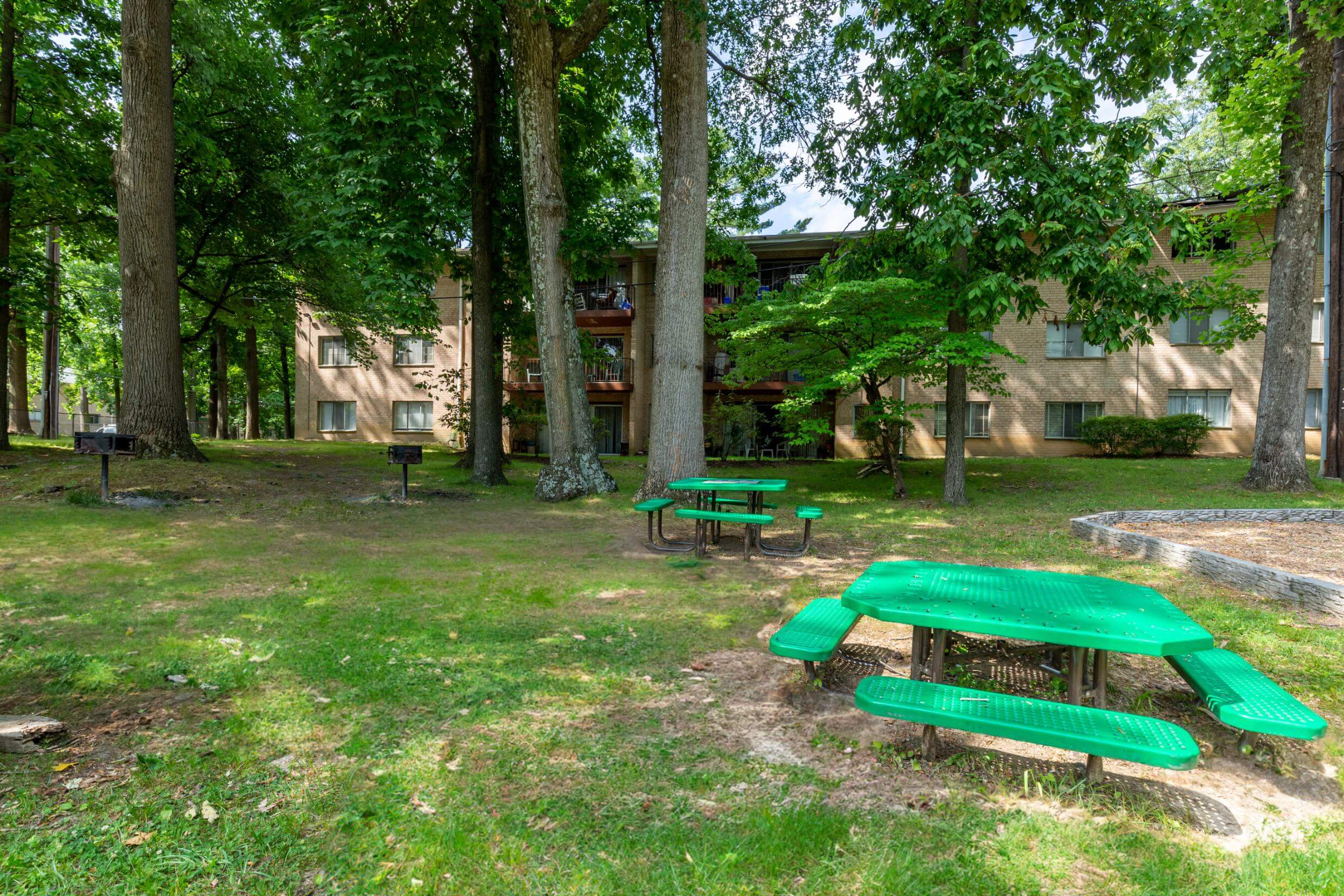picnic area tables Silver Spring MD apartments at Glenmont Metro